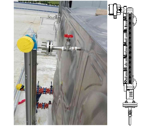 帶遠(yuǎn)傳磁翻板液位計(jì)的安裝說明