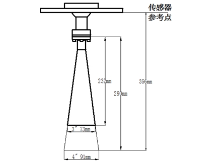 高頻脈沖雷達液位計尺寸圖