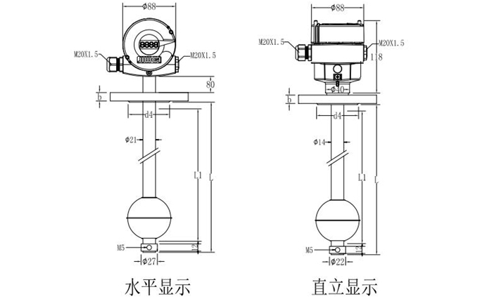 浮球液位計有哪些規(guī)格和參數